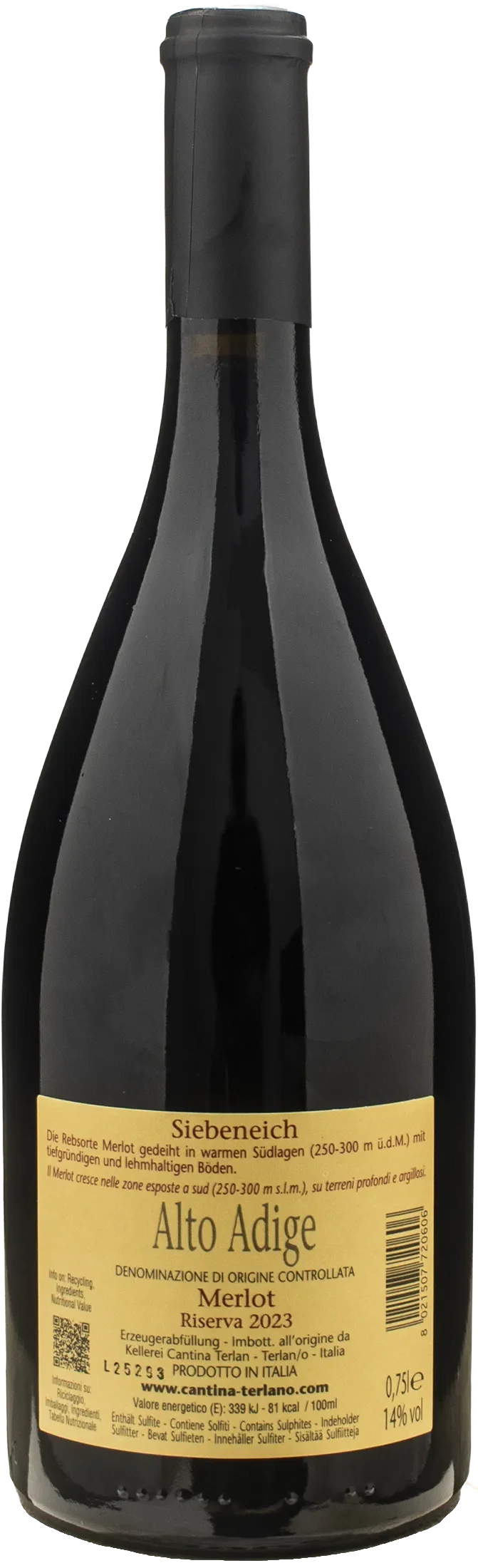 Terlano Merlot Siebeneich Riserva 2023