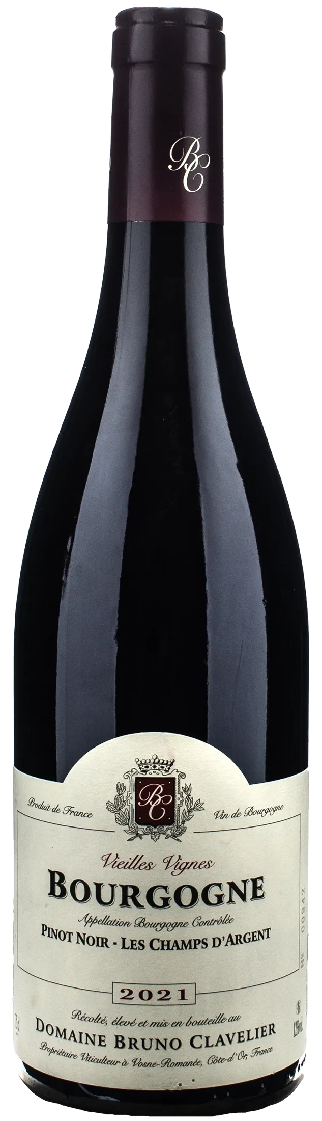 Bruno Clavelier Bourgogne Pinot Noir Les Champs d'Argent 2021