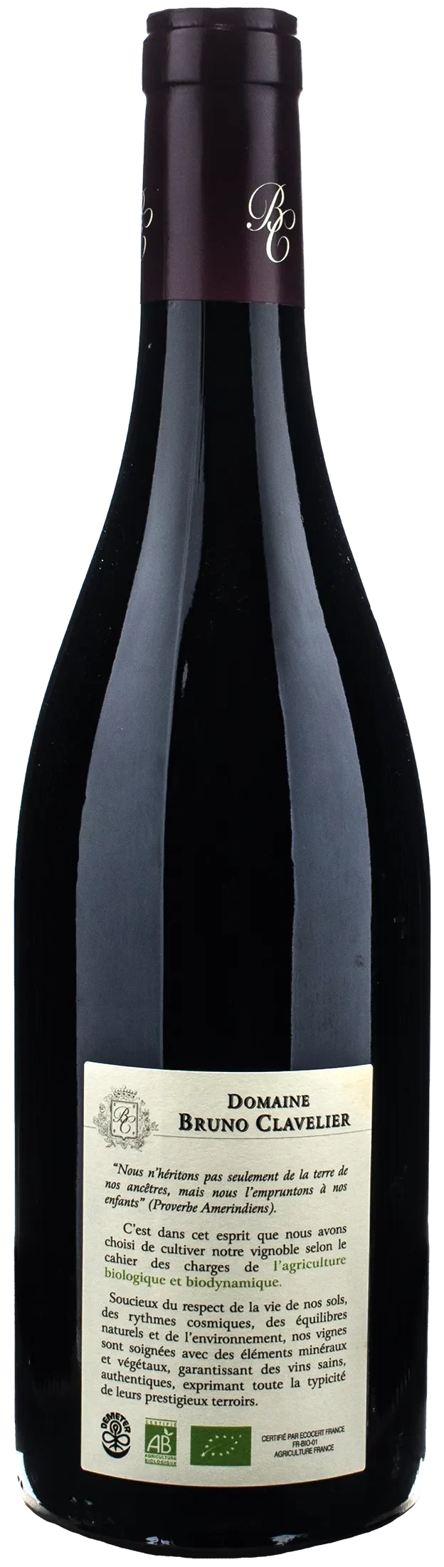 Bruno Clavelier Bourgogne Pinot Noir Les Champs d'Argent 2020