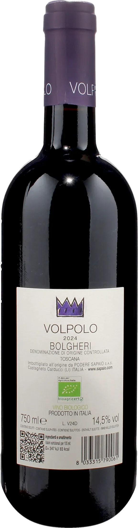 Sapaio Bolgheri Volpolo 2024
