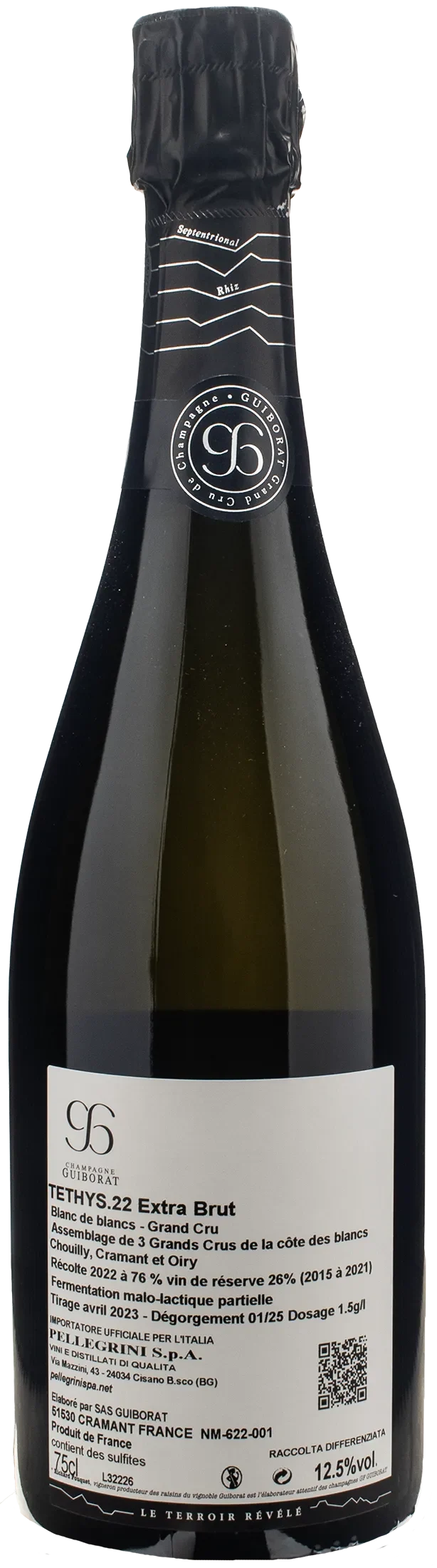 Guiborat Champagne Blanc de Blancs Grand Cru Tethys Extra Brut 2022
