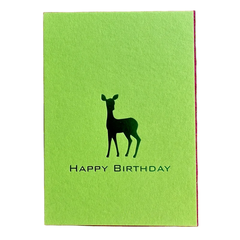 Happy Birthday - Karte - REH grün