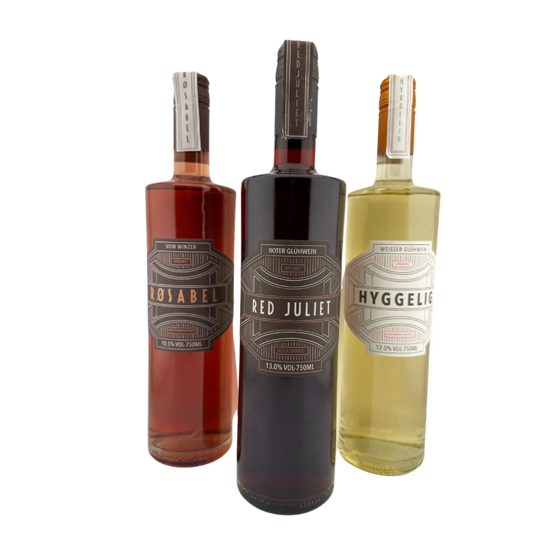 BIO-Glühwein - Trio| BIO & vegan - je 0,75 l Flasche (rot, rosé & weiss)