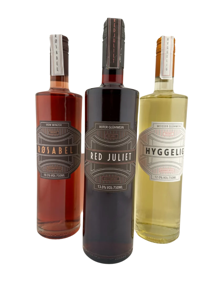 BIO-Glühwein - Trio| BIO & vegan - je 0,75 l Flasche (rot, rosé & weiss)
