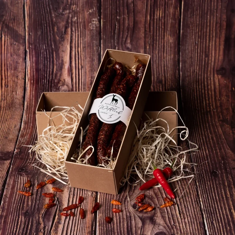 Chili Reh-Knacker mit Schweinespeck von Purely Green (5 Stück) - Premiumverpackung