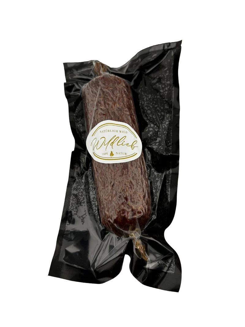 Fenchel Rehsalami Schweinespeck von Purely Green- VAKUUMIERT - ca. 330 g am Stück