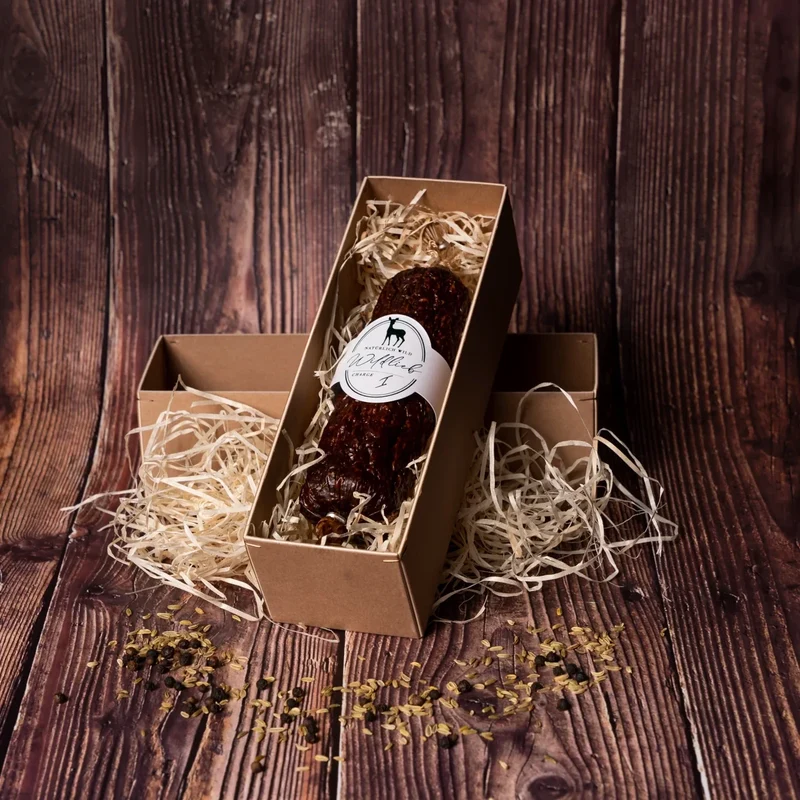 Fenchel Rehsalami mit Schweinespeck von Purely Green - Premiumverpackung