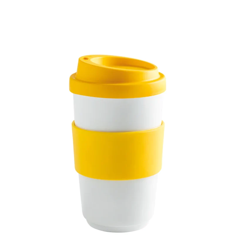 KAHLA fillit Becher 0,40 l + Trinkdeckel sunny yellow