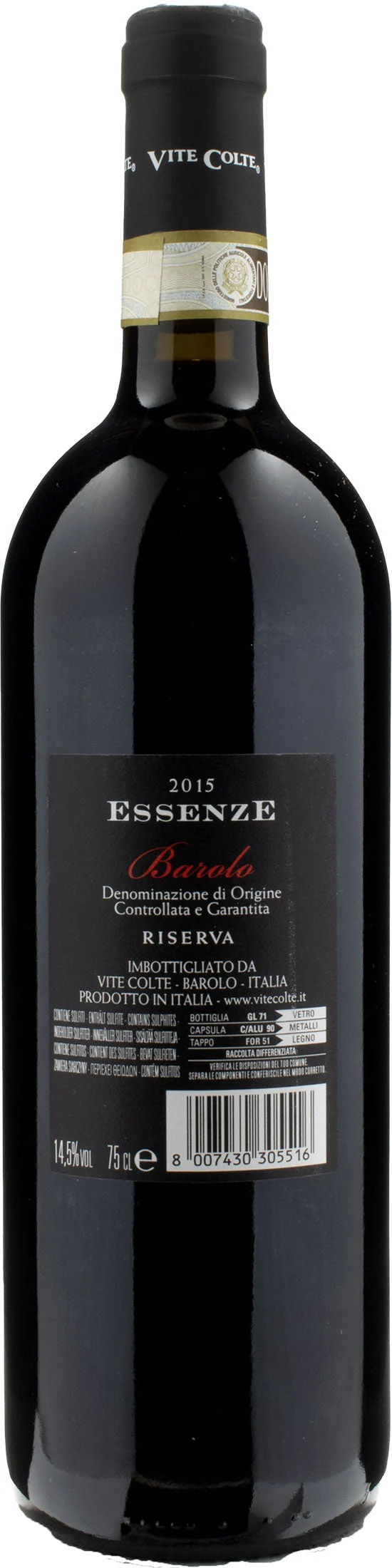 Vite Colte Barolo Essenze Riserva 2015