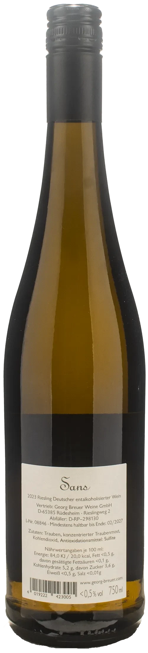 Georg Breuer GB Sans Riesling Zero Alcol