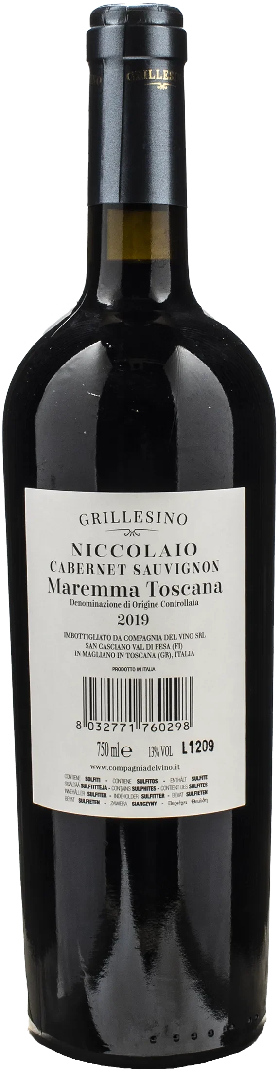 Grillesino Maremma Toscana Niccolaio Cabernet Sauvignon 2019