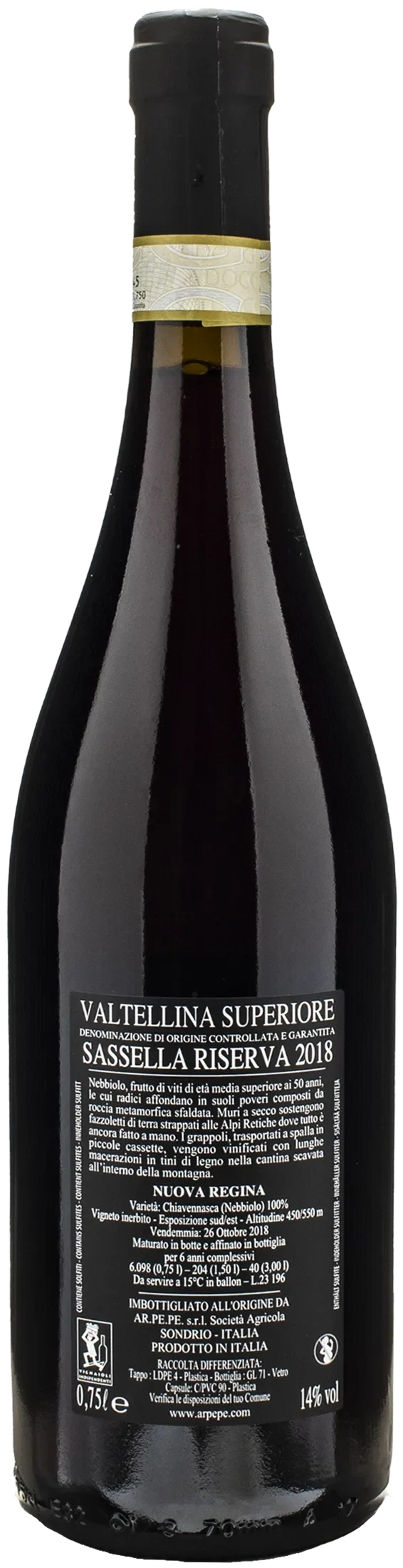 Ar.Pe.Pe Valtellina Superiore Sassella Riserva Nuova Regina 2018