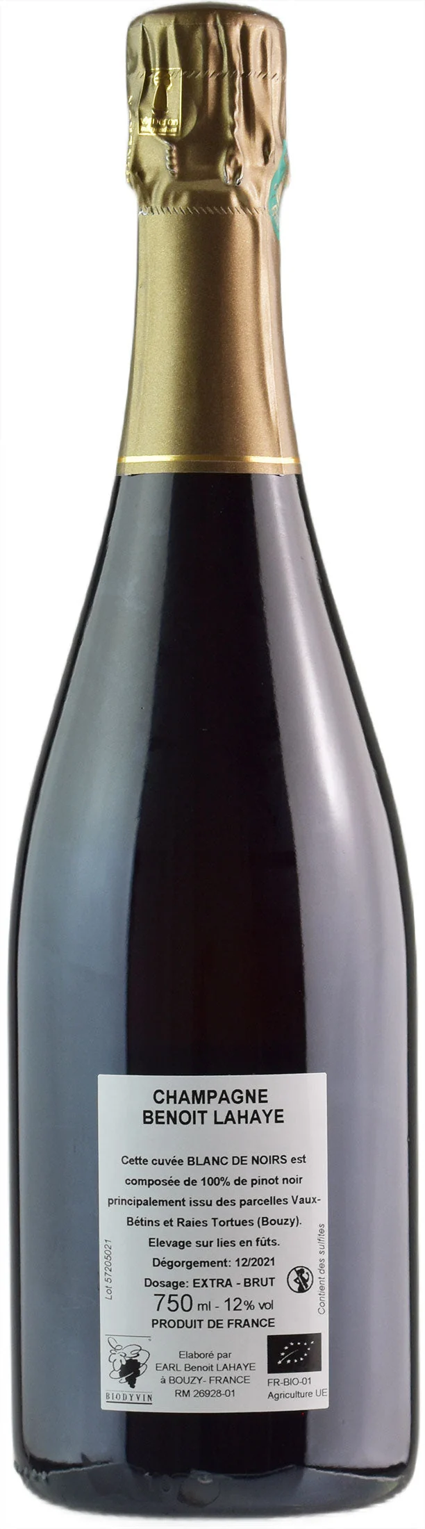 Benoit Lahaye Champagne Blanc de Noirs Extra Brut