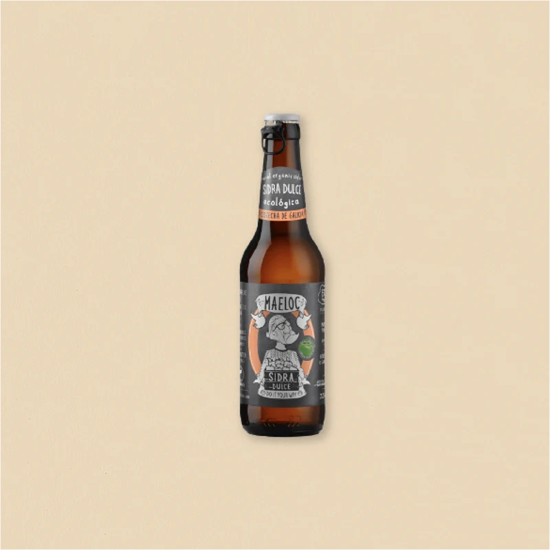 Ökologische Apfelwein Cider aus Galicien 4 x 33cl - Maeloc Dulce