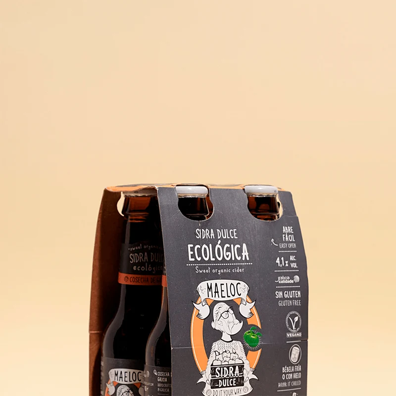 Ökologische Apfelwein Cider aus Galicien 4 x 33cl - Maeloc Dulce
