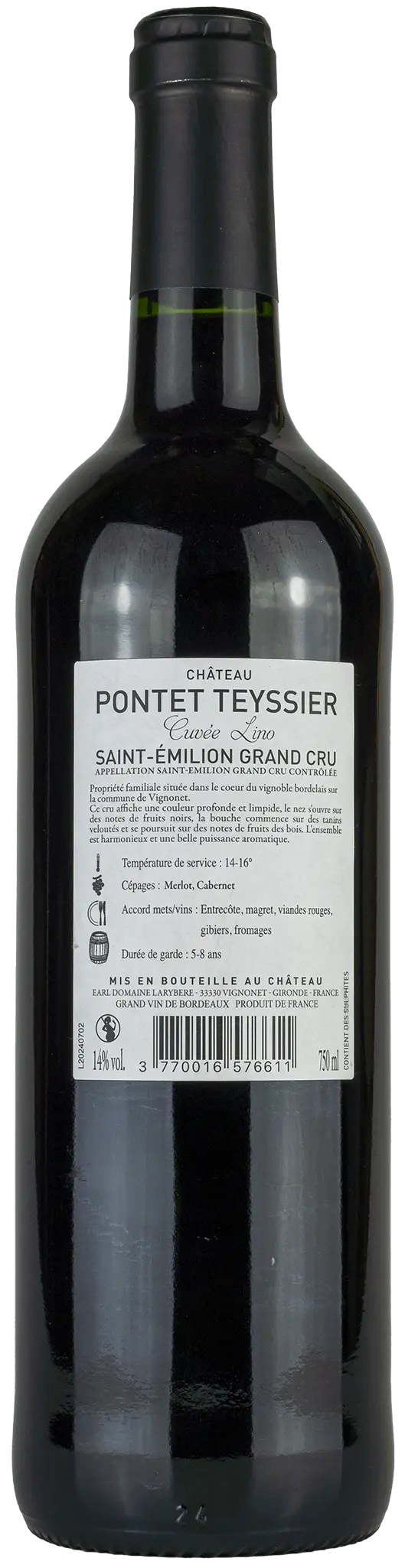 Château Pontet Teyssier 'Cuvée Lino' 2022
