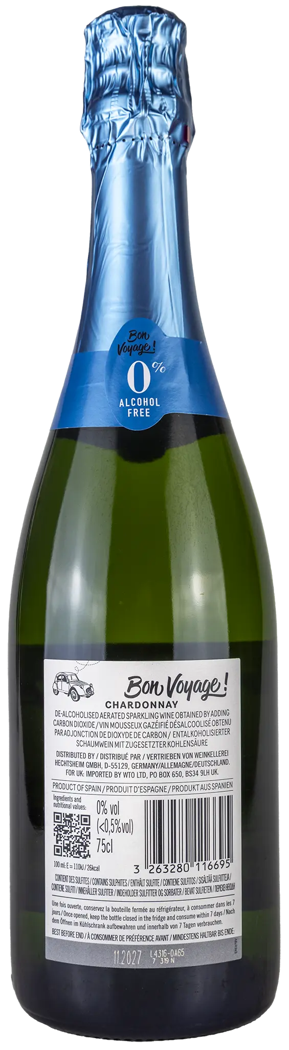 Bon Voyage Chardonnay Schaumwein 0%vol.