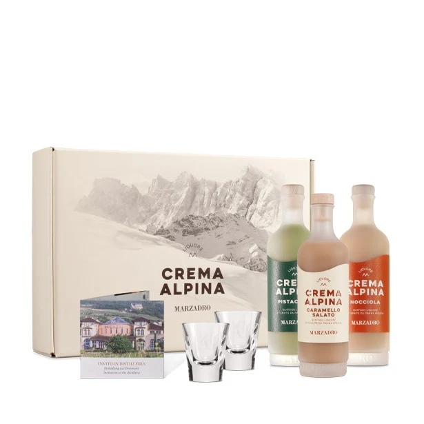 Crema Alpina Geschenkset mit Gläsern