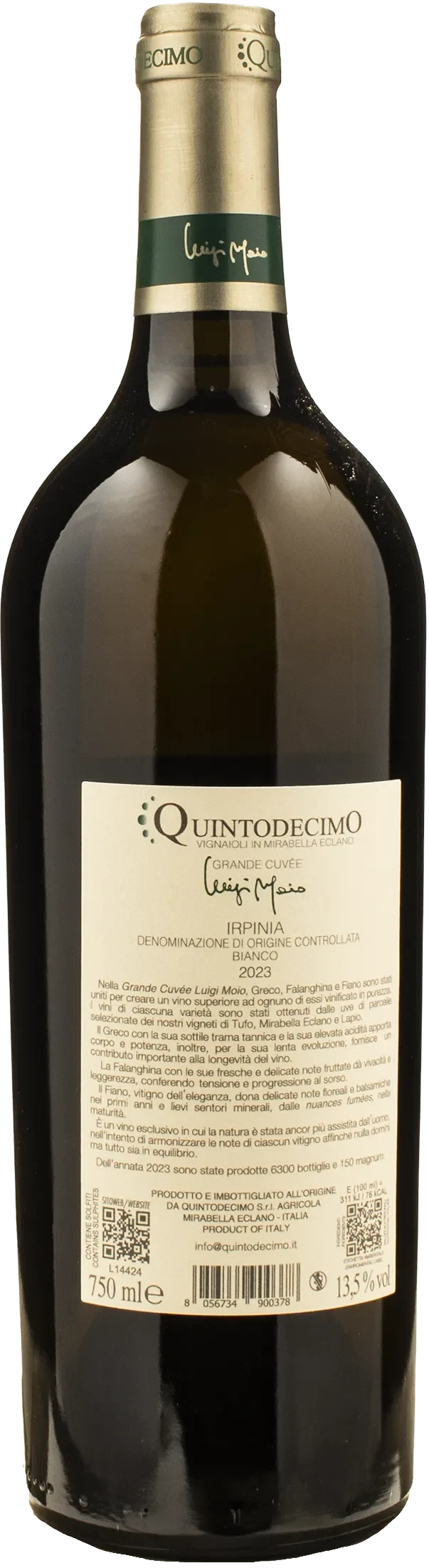 Quintodecimo Grande Cuvee Luigi Moio 2023