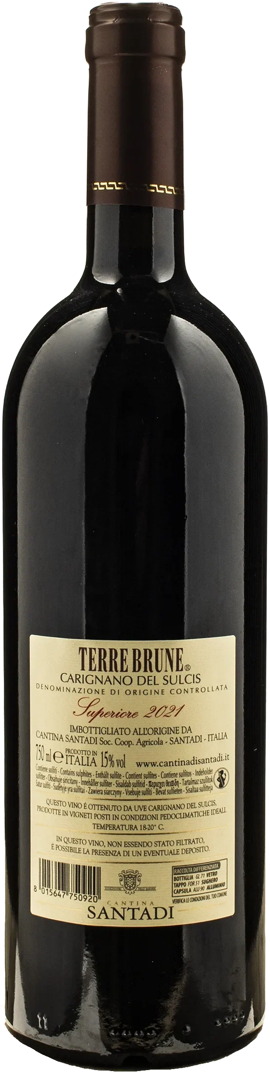 Santadi Carignano del Sulcis Superiore Terre Brune 2021