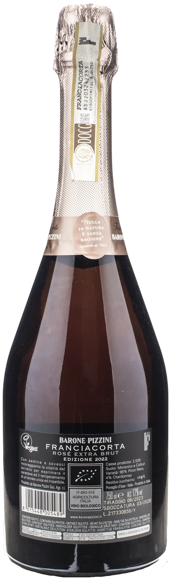 Barone Pizzini Franciacorta Rosè Extra Brut Edizione 2022