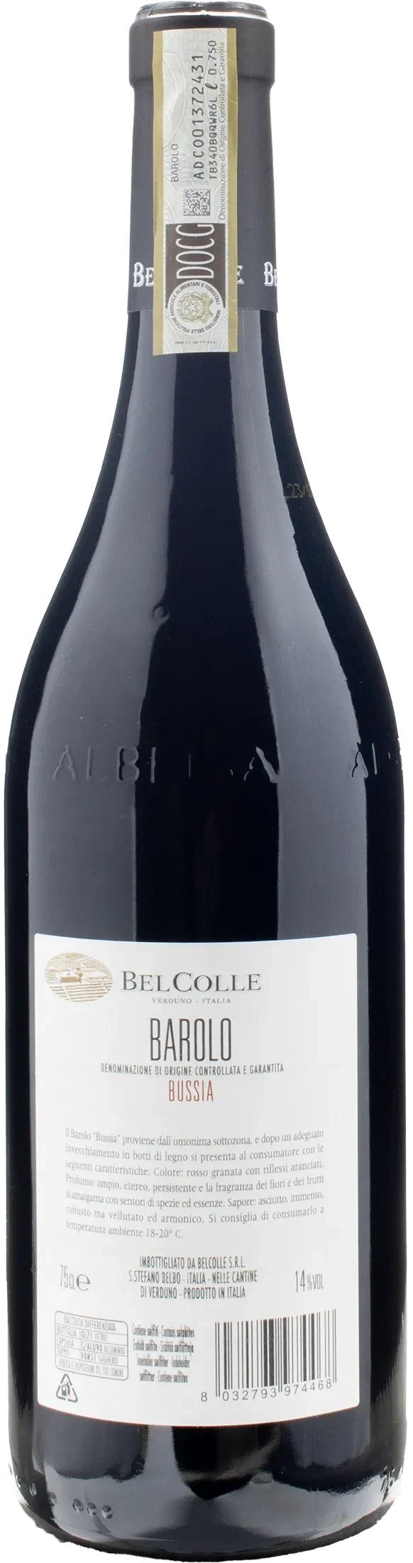 Bel Colle Barolo Bussia 2019