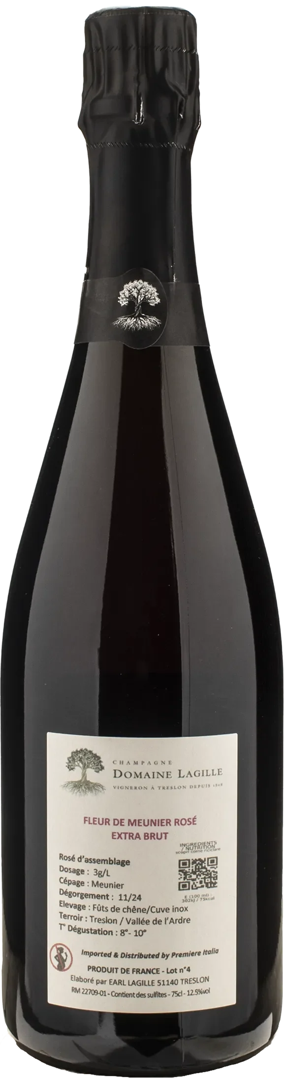 Domaine Lagille Champagne Rosè Fleur de Meunier Extra Brut