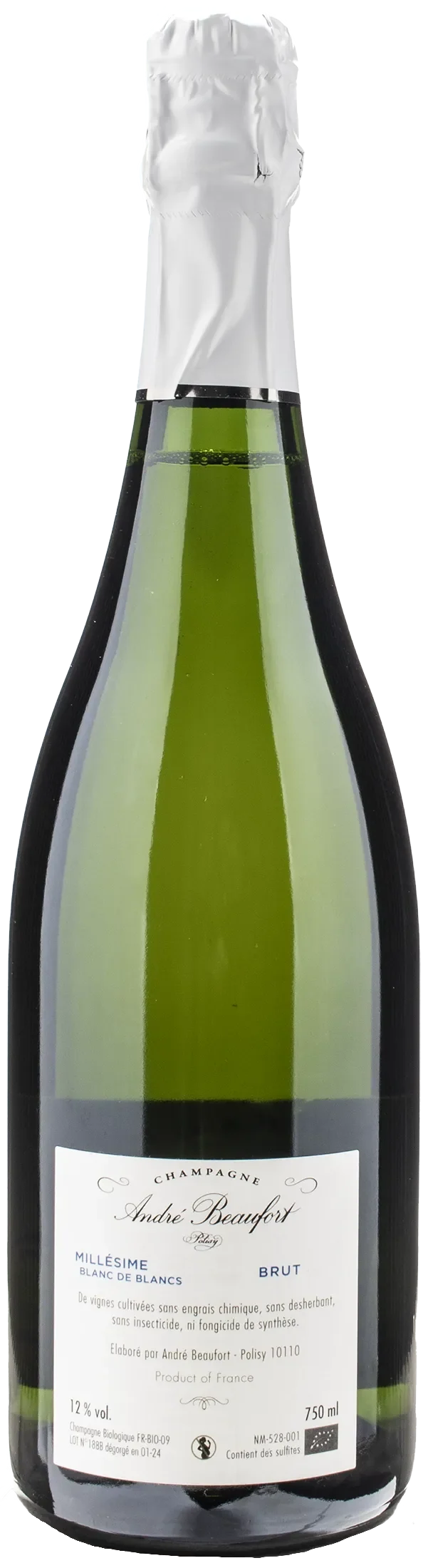 Andre Beaufort Champagne Polisy Blanc de Blancs Brut 2018