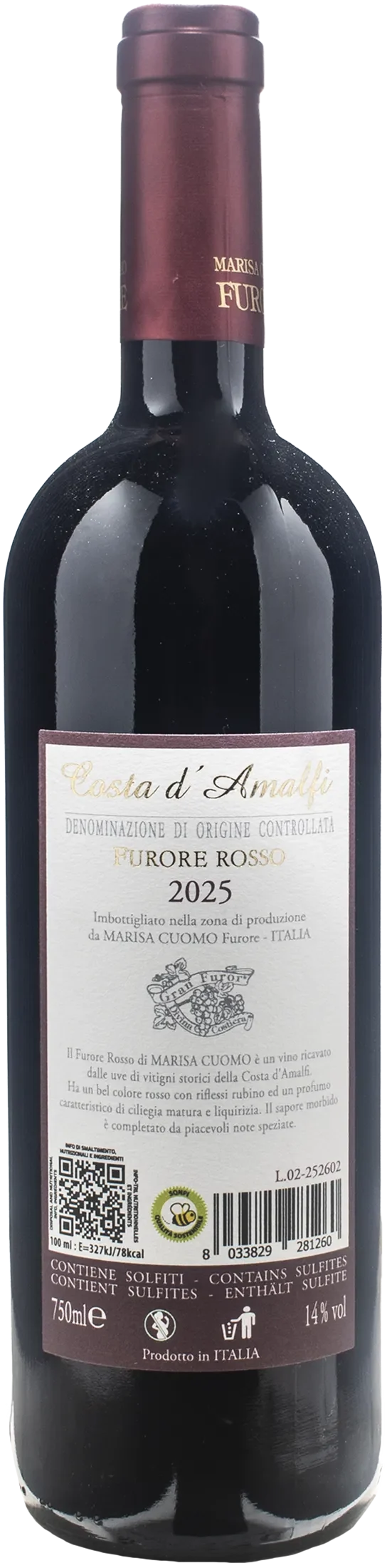 Marisa Cuomo Furore Rosso Costa D'Amalfi 2025
