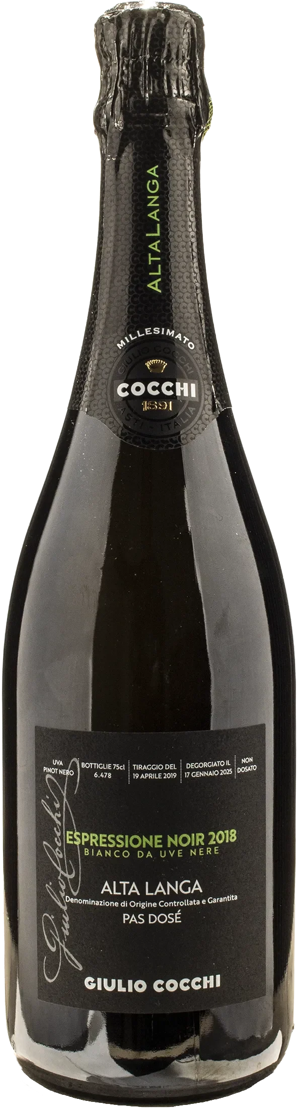 Cocchi Alta Langa Espressione Noir Pas Dose 2018