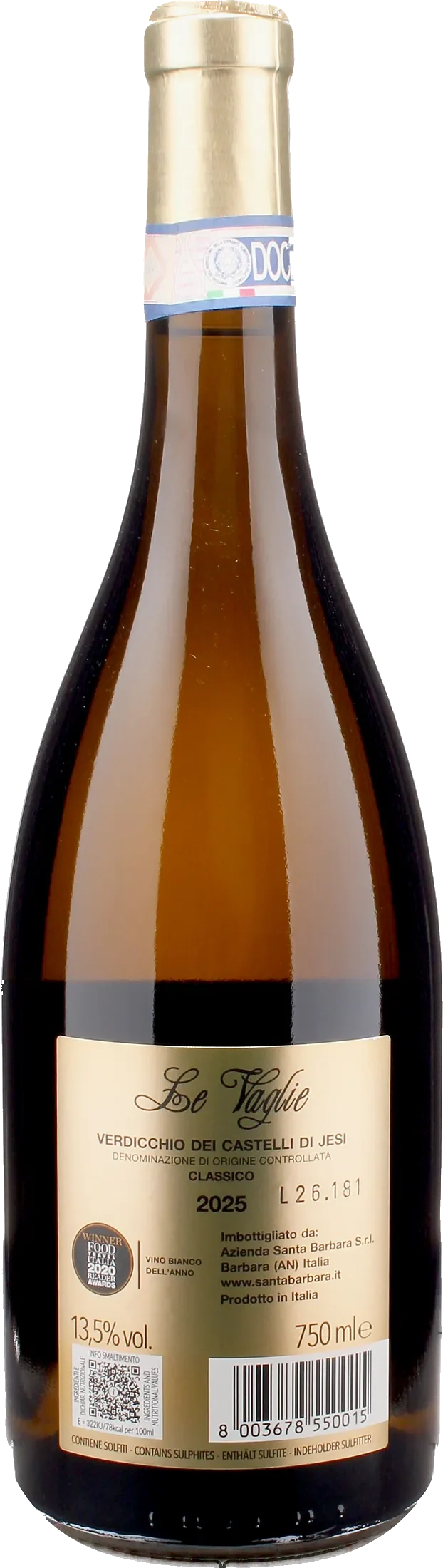 Santa Barbara Verdicchio Dei Castelli di Jesi Classico Le Vaglie 2025