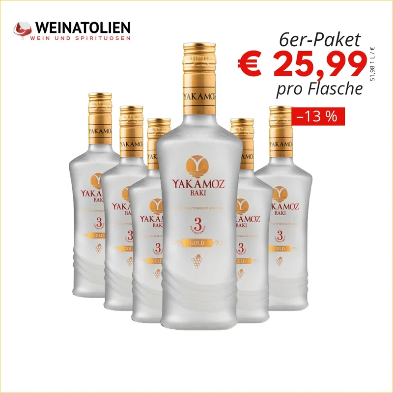 Yakamoz Premium Turkish Raki – 6er Sparpaket