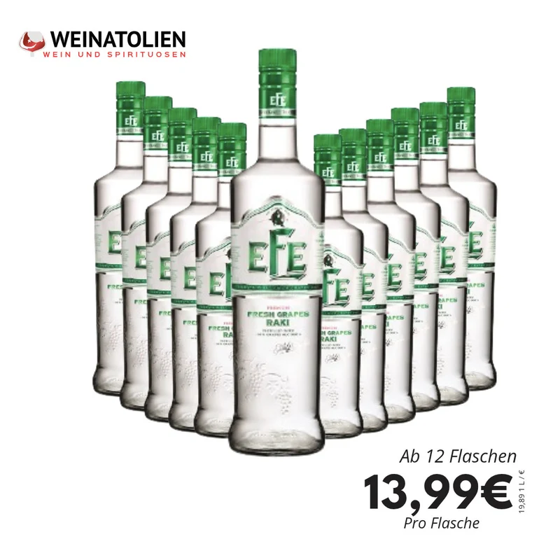 Efe Yaş Üzüm Rakı 12er Sparpaket