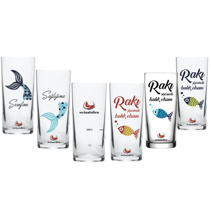 Rakı Gläser Balıklı Set