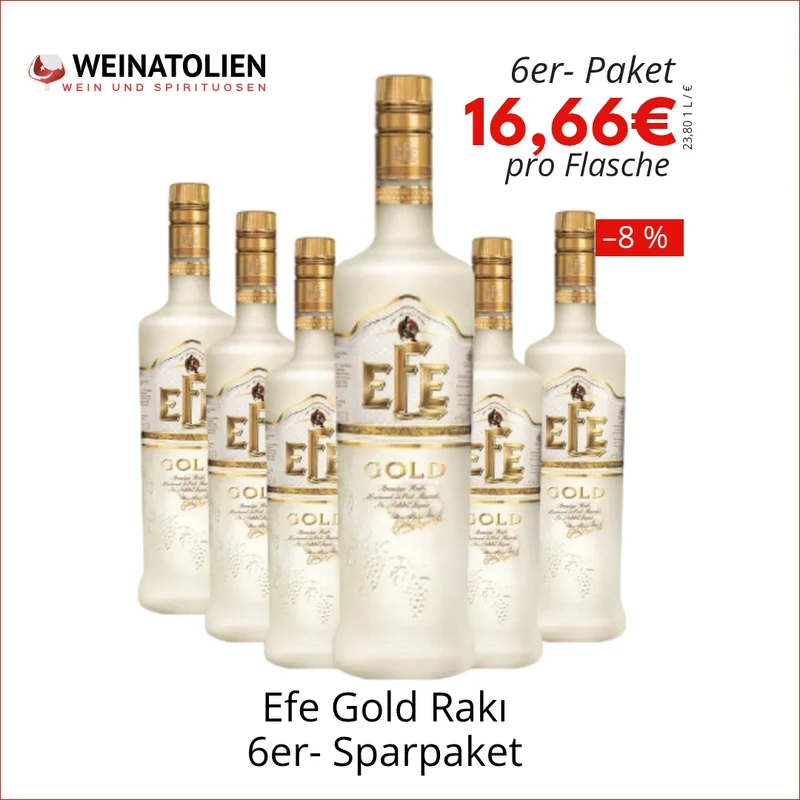 Efe Gold Rakı – 6er Sparpaket