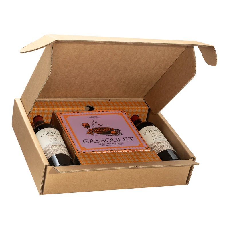 Coffret Cadeau Livre Le Cassoulet Recettes et Récits et Château de la Soujeole Grand Vin rouge