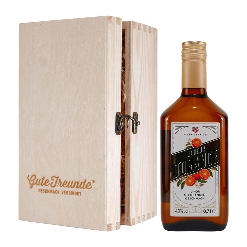 Rendezvous Liqueur d´Orange mit Geschenk-Holzkiste