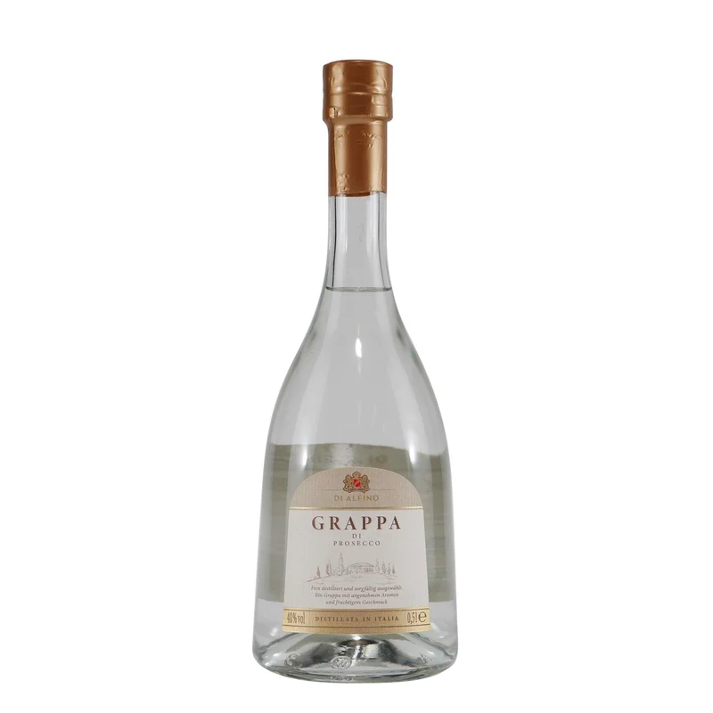 Di Alfino Grappa di Prosecco mit Geschenk-Holzkiste