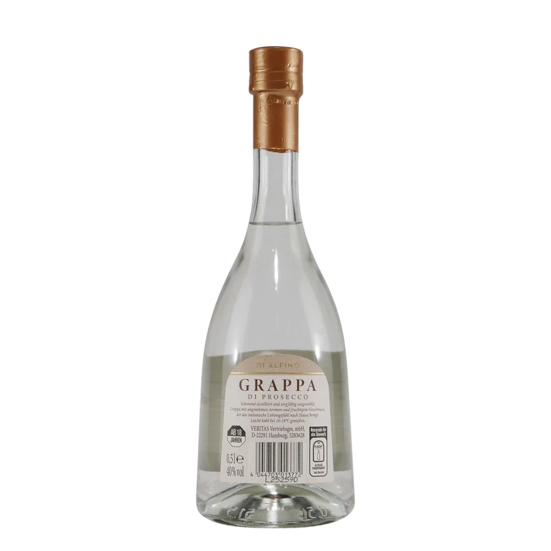 Di Alfino Grappa di Prosecco mit Geschenk-Holzkiste