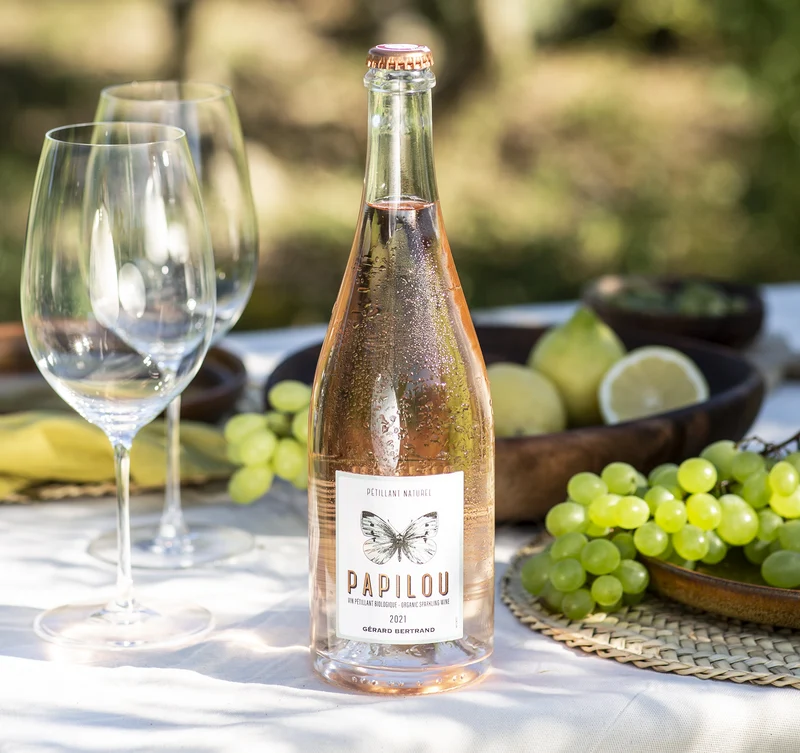 Papilou vin Pétillant Naturel rosé Vin de France 2023 – Lot 6 Bouteilles 75cl vin rosé