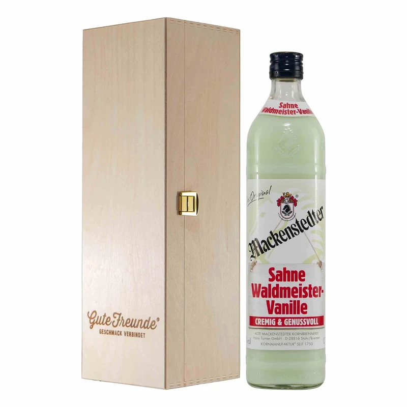 Mackenstedter Waldmeister-Vanille mit Geschenk-Holzkiste