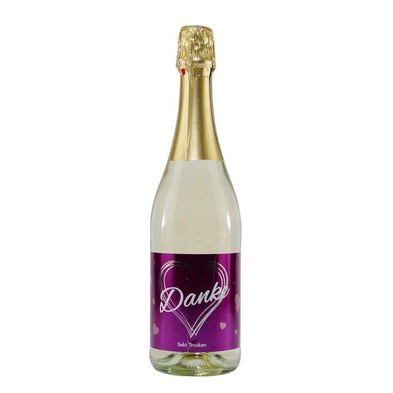 Massard Sekt DANKE -trocken- mit Geschenk-Holzkiste