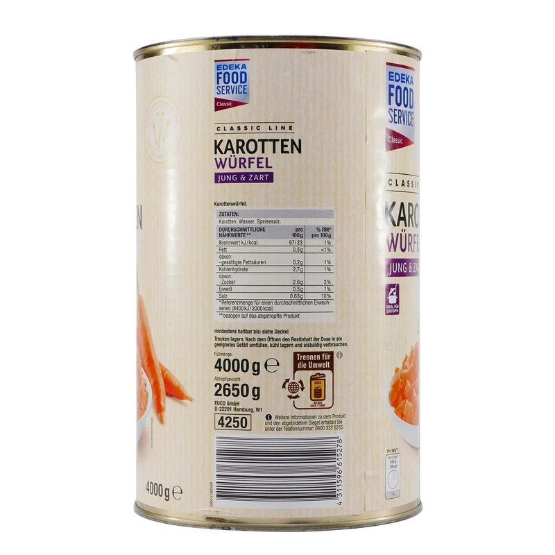 Classic Line Karotten-Würfel 4,0KG