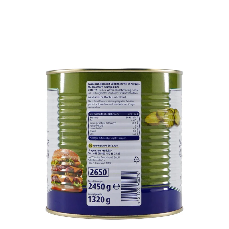 M.C. Burger Gurken 2,45KG