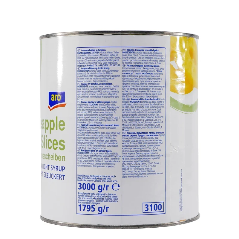 aro Ananasscheiben 3,0KG