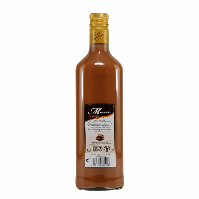Blume Mocca Liqueur mit Geschenk-Holzkiste