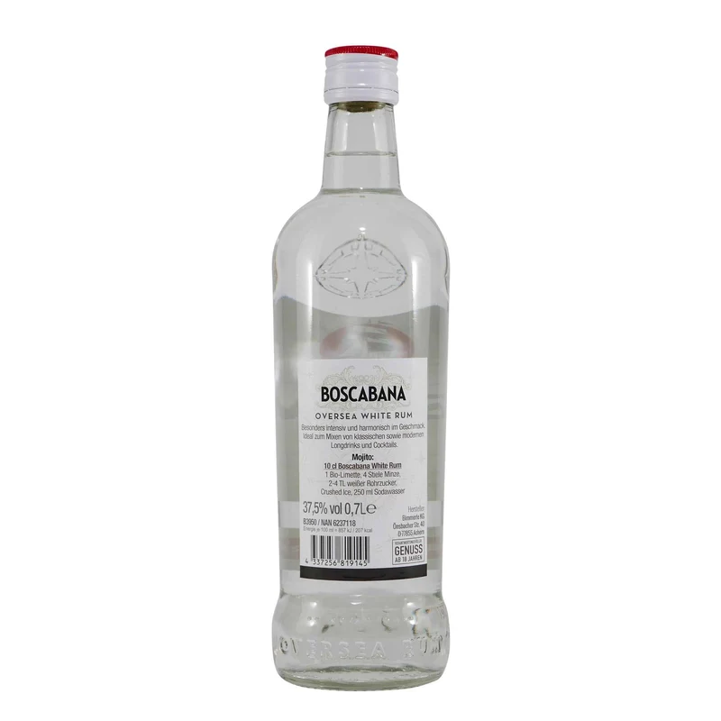 Boscabana Oversea White Rum mit Geschenk-Holzkiste