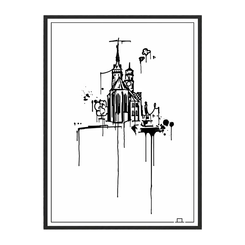Stiftskirche Stuttgart Kunstdruck