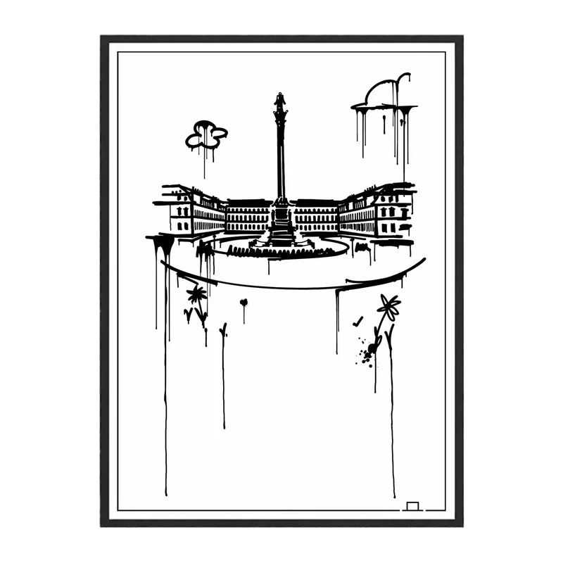 Schlossplatz Stuttgart Kunstdruck