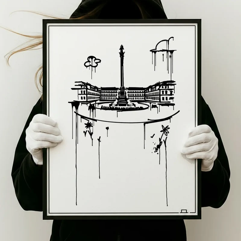 Schlossplatz Stuttgart Kunstdruck